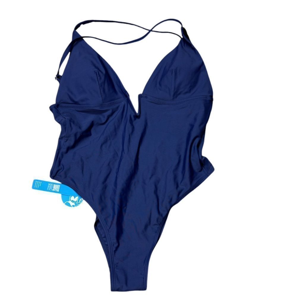 NWT Cupshe Blue One Piece Swimsuit with Crisscross Straps